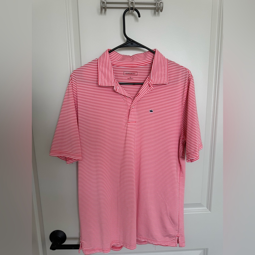 Crown & Ivy Pink and White Polo Shirt